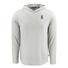 Seattle Mariners Cutter & Buck Coastline Epic Comfort Recycled Eco Hoodie Long Sleeve T-Shirt - Gray Hoodies