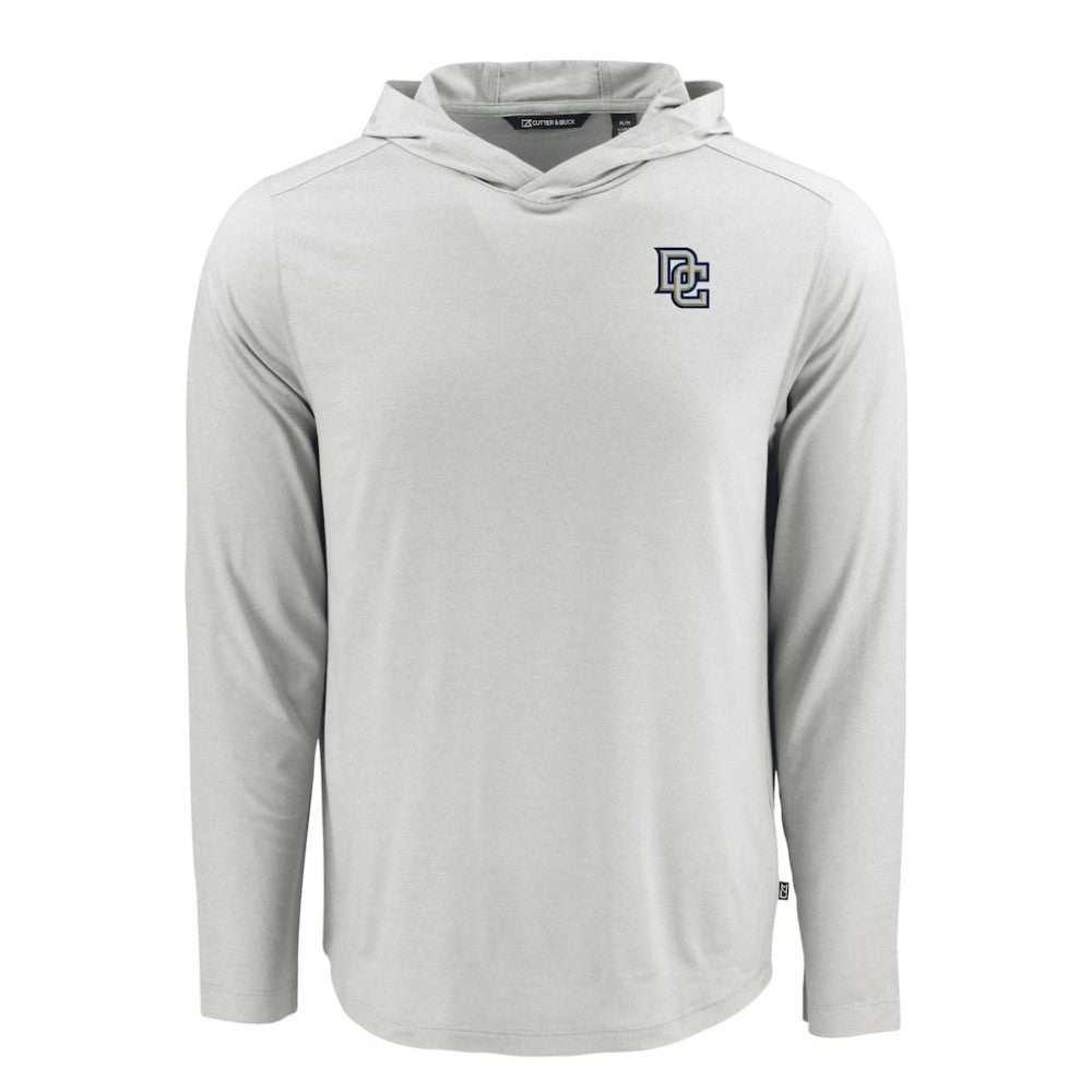 Washington Nationals Cutter & Buck Coastline Epic Comfort Recycled Eco Hoodie Long Sleeve T-Shirt - Gray Hoodies