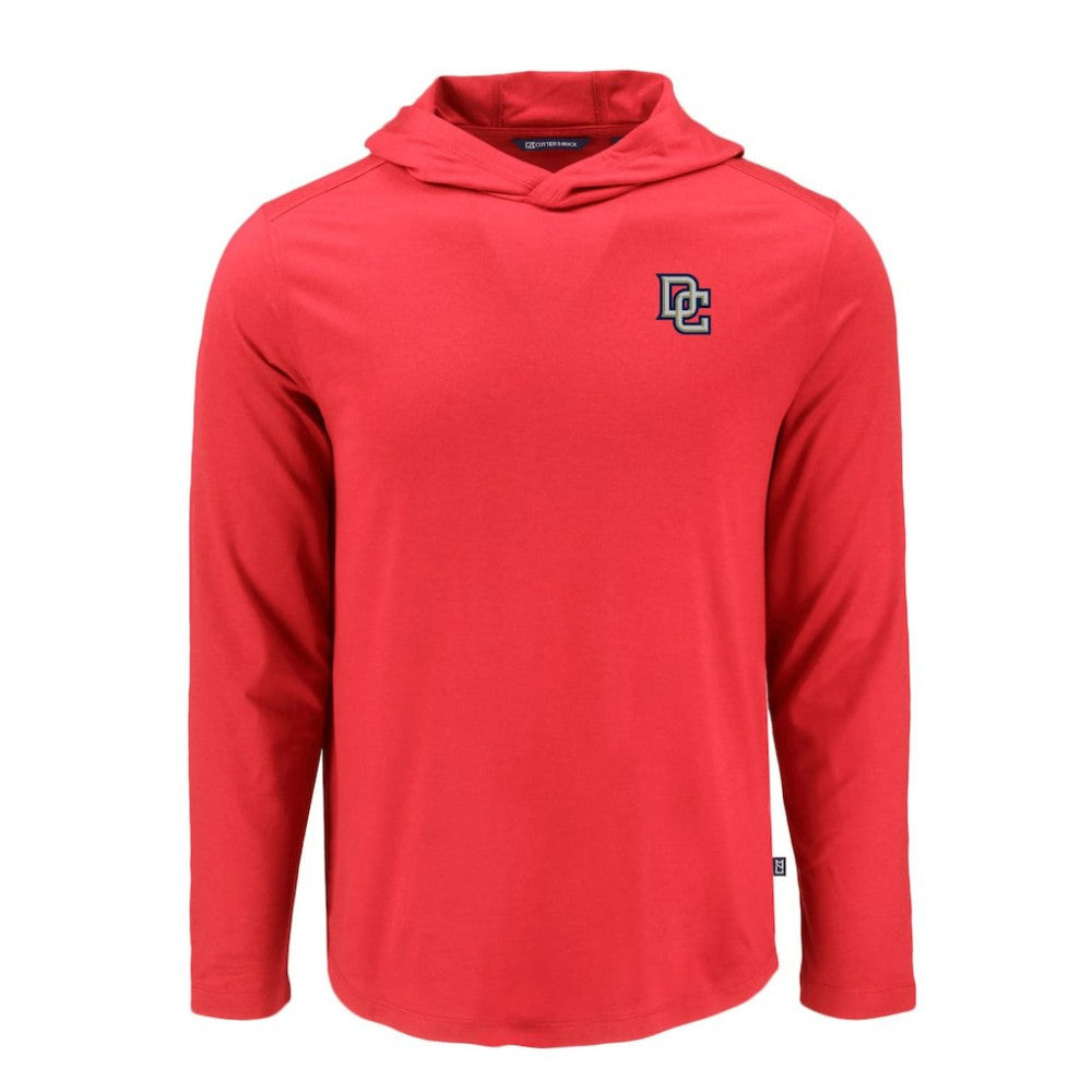 Washington Nationals Cutter & Buck Coastline Epic Comfort Recycled Eco Hoodie Long Sleeve T-Shirt - Red Hoodies