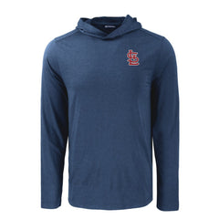 St. Louis Cardinals Cutter & Buck Coastline Epic Comfort Recycled Eco Hoodie Long Sleeve T-Shirt - Navy Hoodies