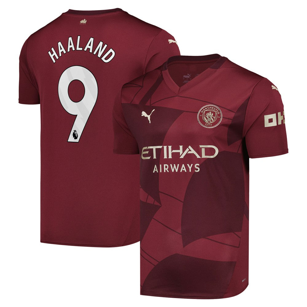 Erling Haaland Manchester City 2024/25 Third Replica Player Jersey Burgundy - Puma on sale
