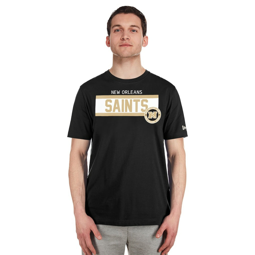 New Orleans Saints New Era 3rd Down High Density Print T-Shirt - Black T-shirts