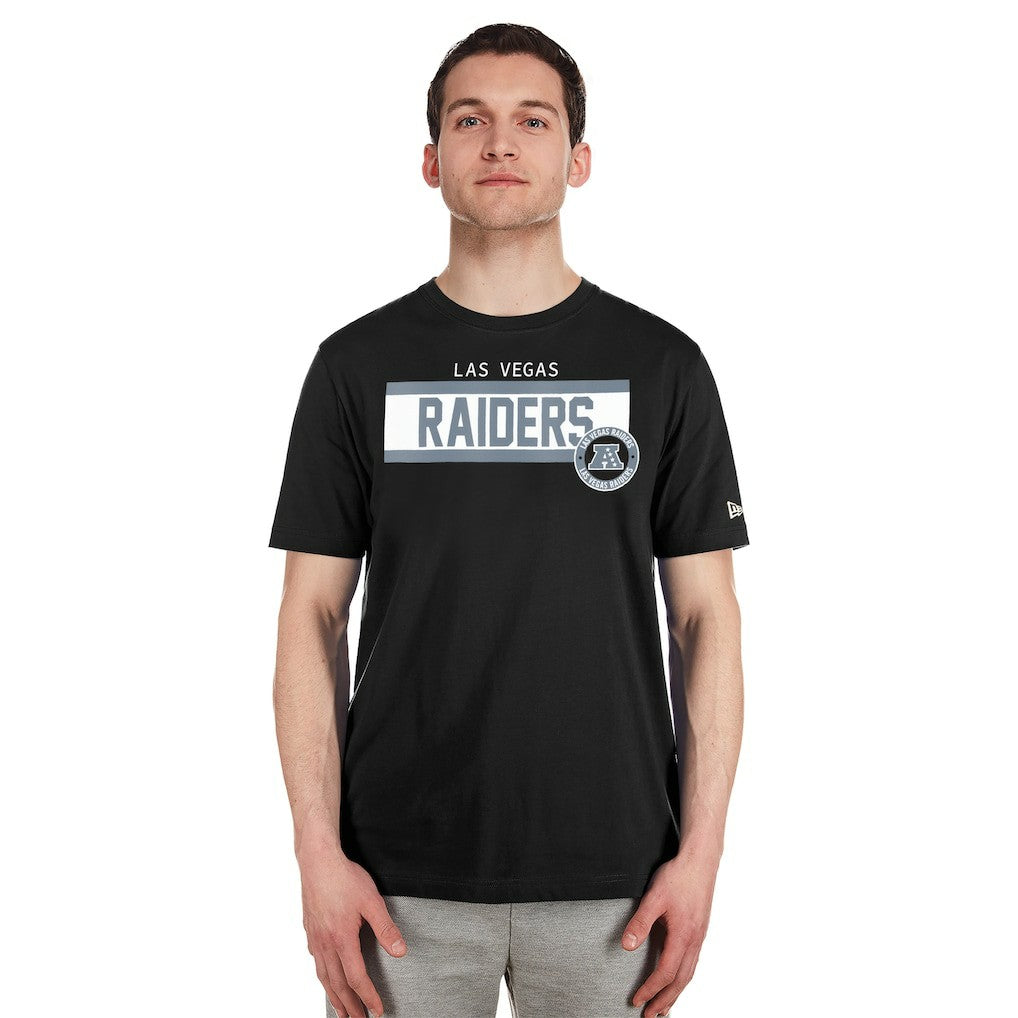 Las Vegas Raiders New Era 3rd Down High Density Print T-Shirt - Black T-shirts