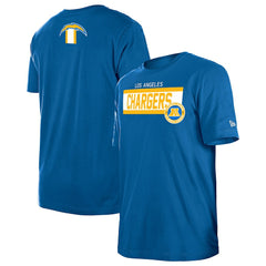 Los Angeles Chargers New Era 3rd Down High Density Print T-Shirt - Blue T-shirts