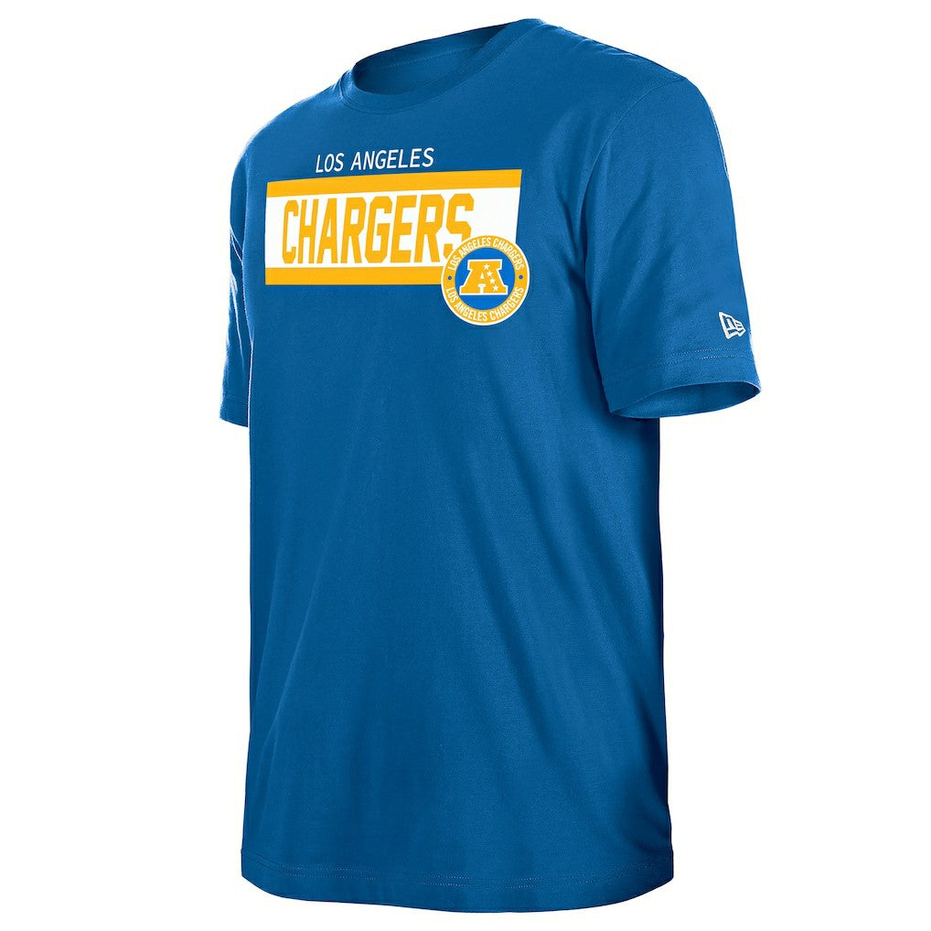 Los Angeles Chargers New Era 3rd Down High Density Print T-Shirt - Blue T-shirts
