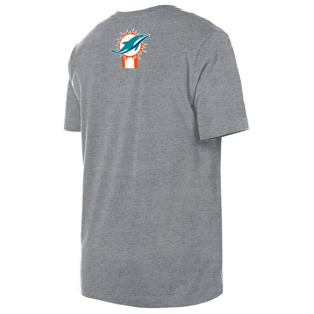 Miami Dolphins New Era 3rd Down High Density Print T-Shirt - Gray T-shirts