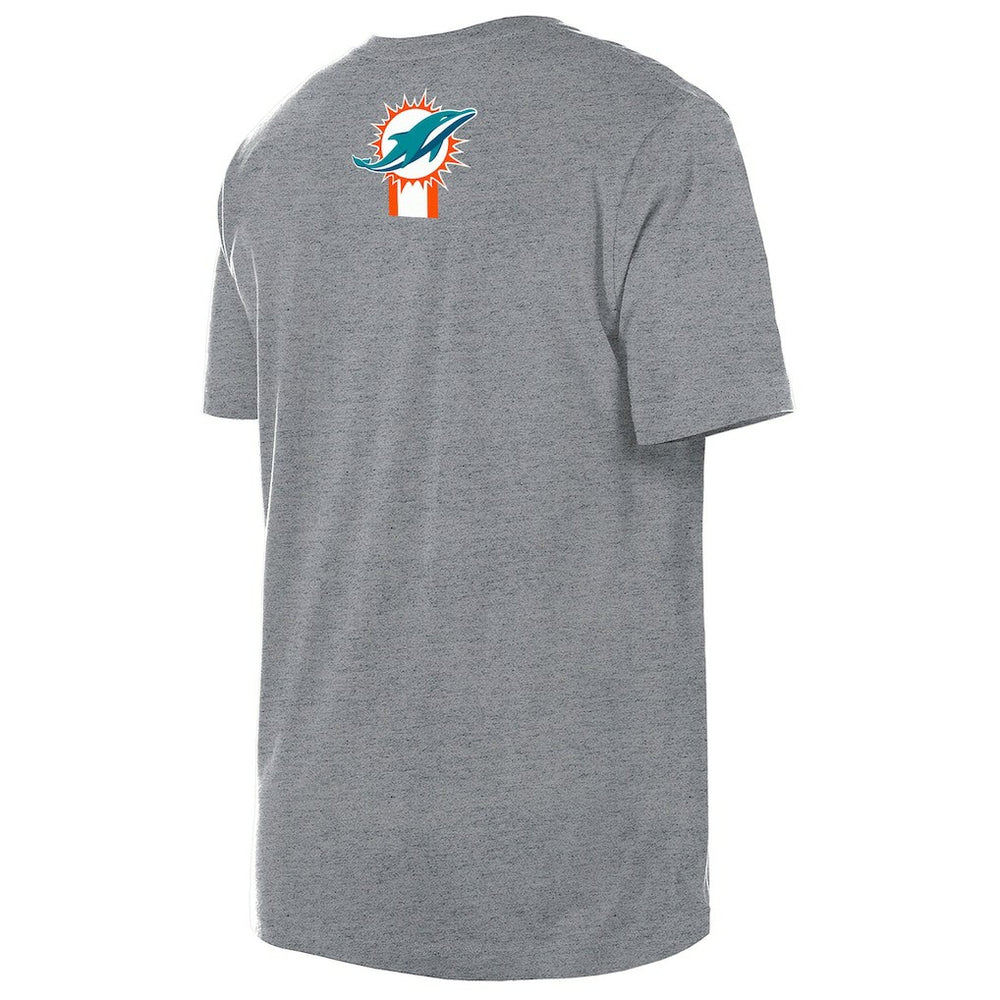 Miami Dolphins New Era 3rd Down High Density Print T-Shirt - Gray T-shirts