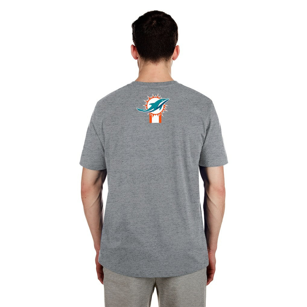 Miami Dolphins New Era 3rd Down High Density Print T-Shirt - Gray T-shirts