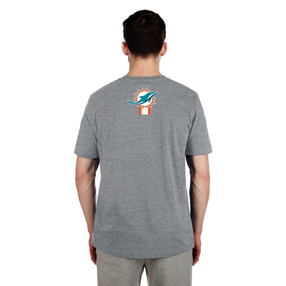 Miami Dolphins New Era 3rd Down High Density Print T-Shirt - Gray T-shirts