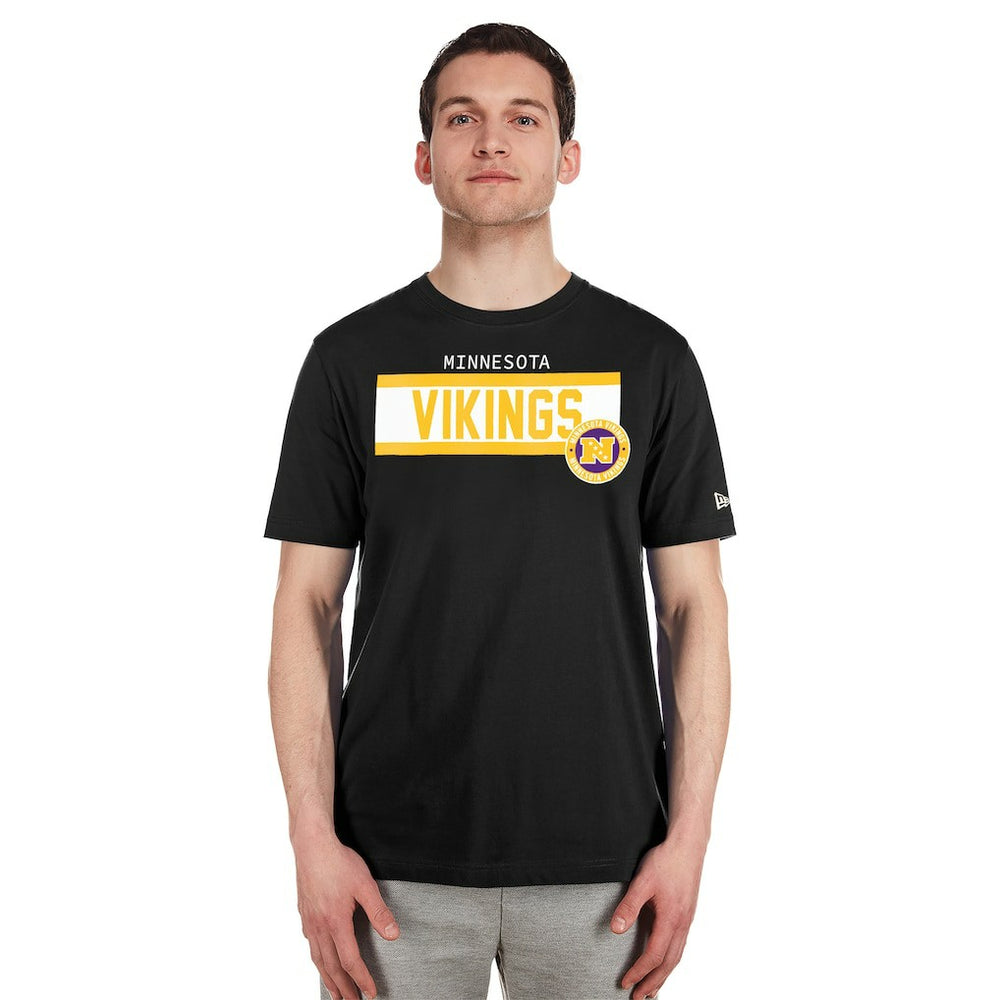 Minnesota Vikings New Era 3rd Down High Density Print T-Shirt - Black T-shirts