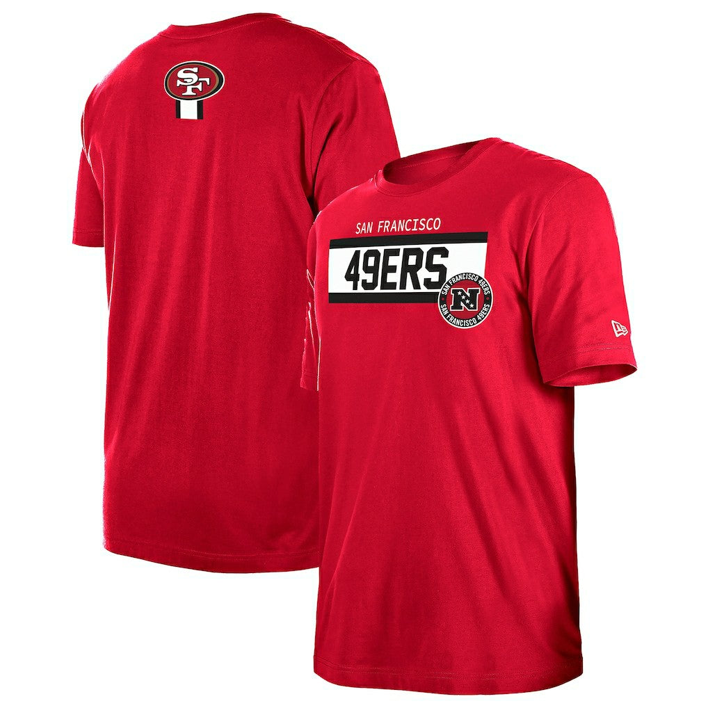 San Francisco 49ers New Era 3rd Down High Density Print T-Shirt - Scarlet T-shirts