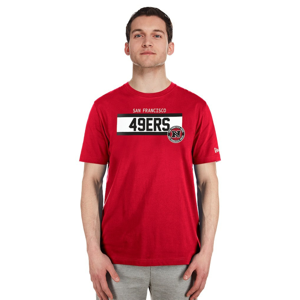 San Francisco 49ers New Era 3rd Down High Density Print T-Shirt - Scarlet T-shirts