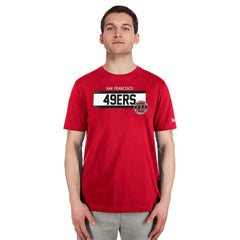 San Francisco 49ers New Era 3rd Down High Density Print T-Shirt - Scarlet T-shirts