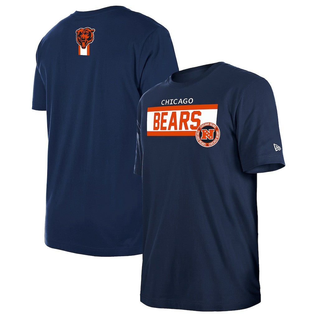 Chicago Bears New Era 3rd Down High Density Print T-Shirt - Navy T-shirts