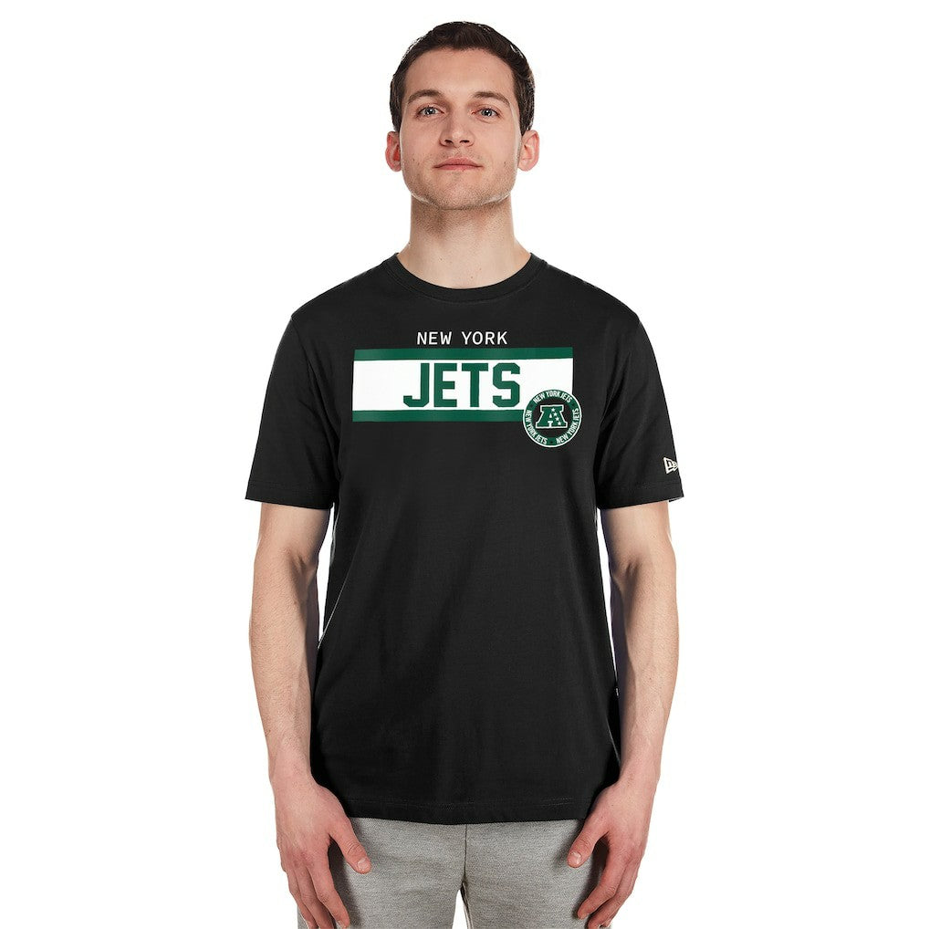 New York Jets New Era 3rd Down High Density Print T-Shirt - Black T-shirts