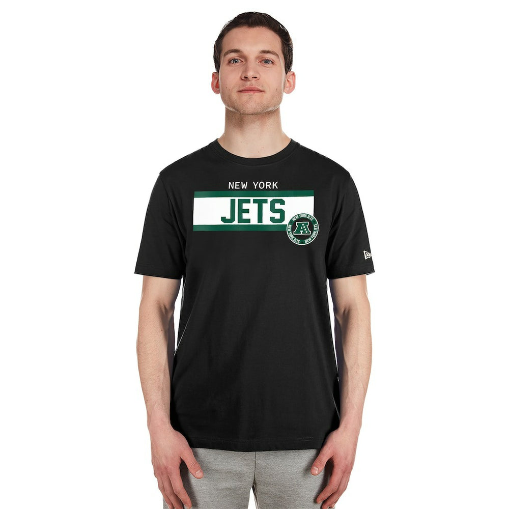 New York Jets New Era 3rd Down High Density Print T-Shirt - Black T-shirts