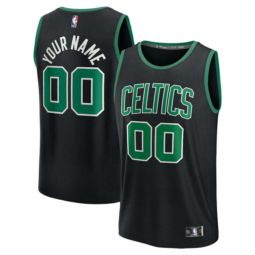 Boston Celtics Fast Break Custom Jersey Statement Edition Black - Fanatics