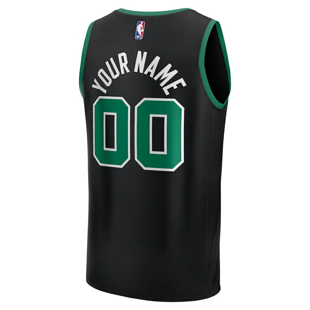 Boston Celtics Fast Break Custom Jersey Statement Edition Black - Fanatics