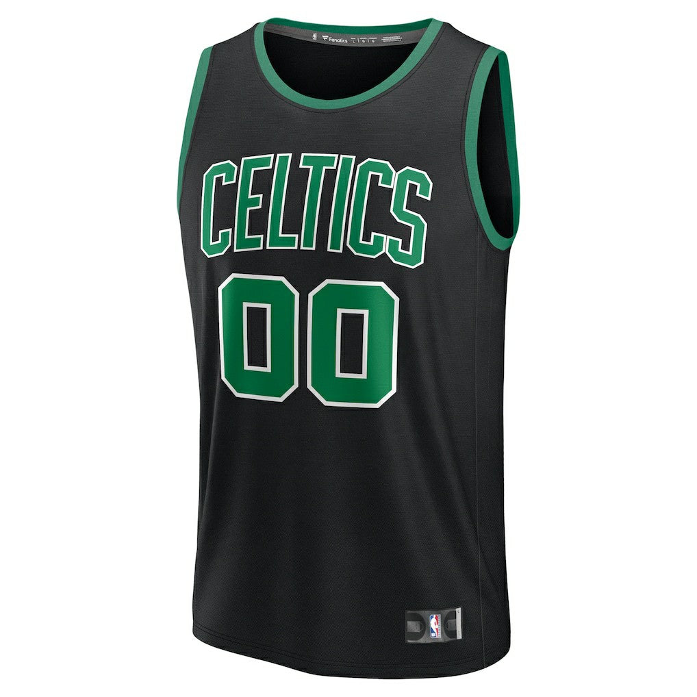 Boston Celtics Youth Fast Break Custom Replica Jersey Black Statement Edition - Fanatics