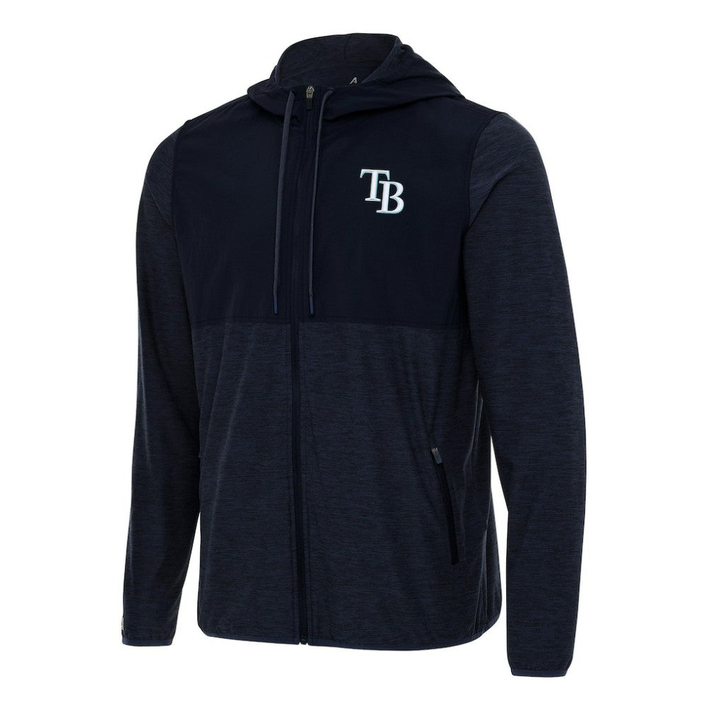 Tampa Bay Rays Antigua Sway Full-Zip Hoodie - Navy Hoodies