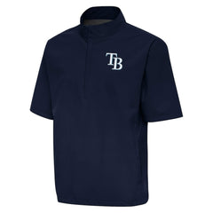 Tampa Bay Rays Antigua Brisk Quarter-Zip Wind Shirt - Navy