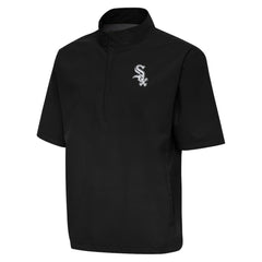 Chicago White Sox Antigua Brisk Quarter-Zip Wind Shirt - Black