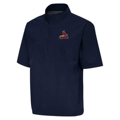 St. Louis Cardinals Antigua Brisk Quarter-Zip Wind Shirt - Navy