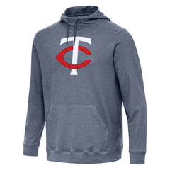 Minnesota Twins Antigua Cloud Pullover Hoodie - Heather Navy Hoodies