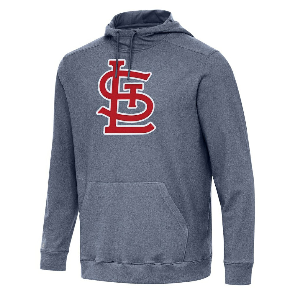 St. Louis Cardinals Antigua Cloud Pullover Hoodie - Heather Navy Hoodies