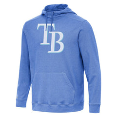 Tampa Bay Rays Antigua Cloud Pullover Hoodie - Heather Royal Hoodies