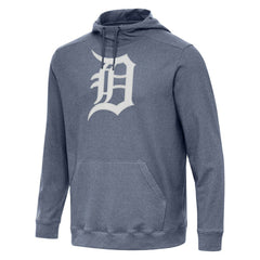 Detroit Tigers Antigua Cloud Pullover Hoodie - Heather Navy Hoodies