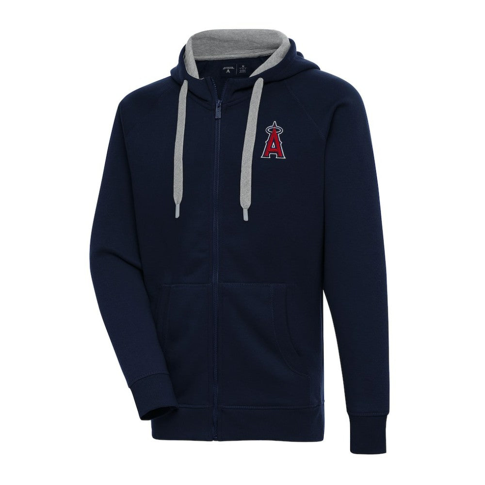 Los Angeles Angels Antigua Big & Tall Victory Full-Zip Hoodie Jacket - Navy Jackets