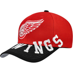 Detroit Red Wings Mitchell & Ness Underarch Two-Tone Pro Crown Snapback Hat - Red/Black | US 201994427