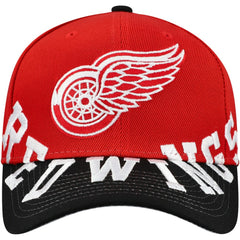Detroit Red Wings Mitchell & Ness Underarch Two-Tone Pro Crown Snapback Hat - Red/Black | US 201994427