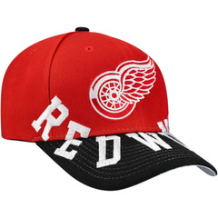Detroit Red Wings Mitchell & Ness Underarch Two-Tone Pro Crown Snapback Hat - Red/Black | US 201994427