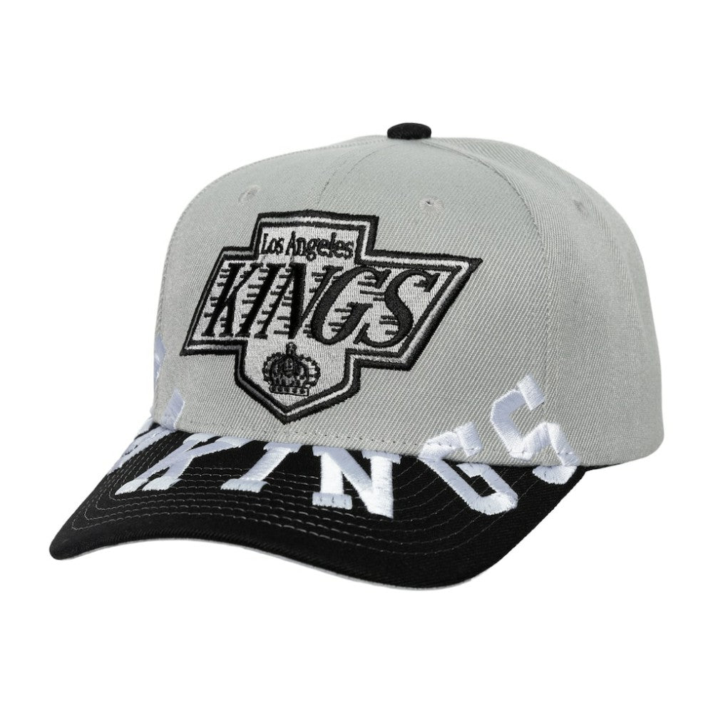 Los Angeles Kings Mitchell & Ness Underarch Two-Tone Pro Crown Snapback Hat - Gray/Black | US 201994431
