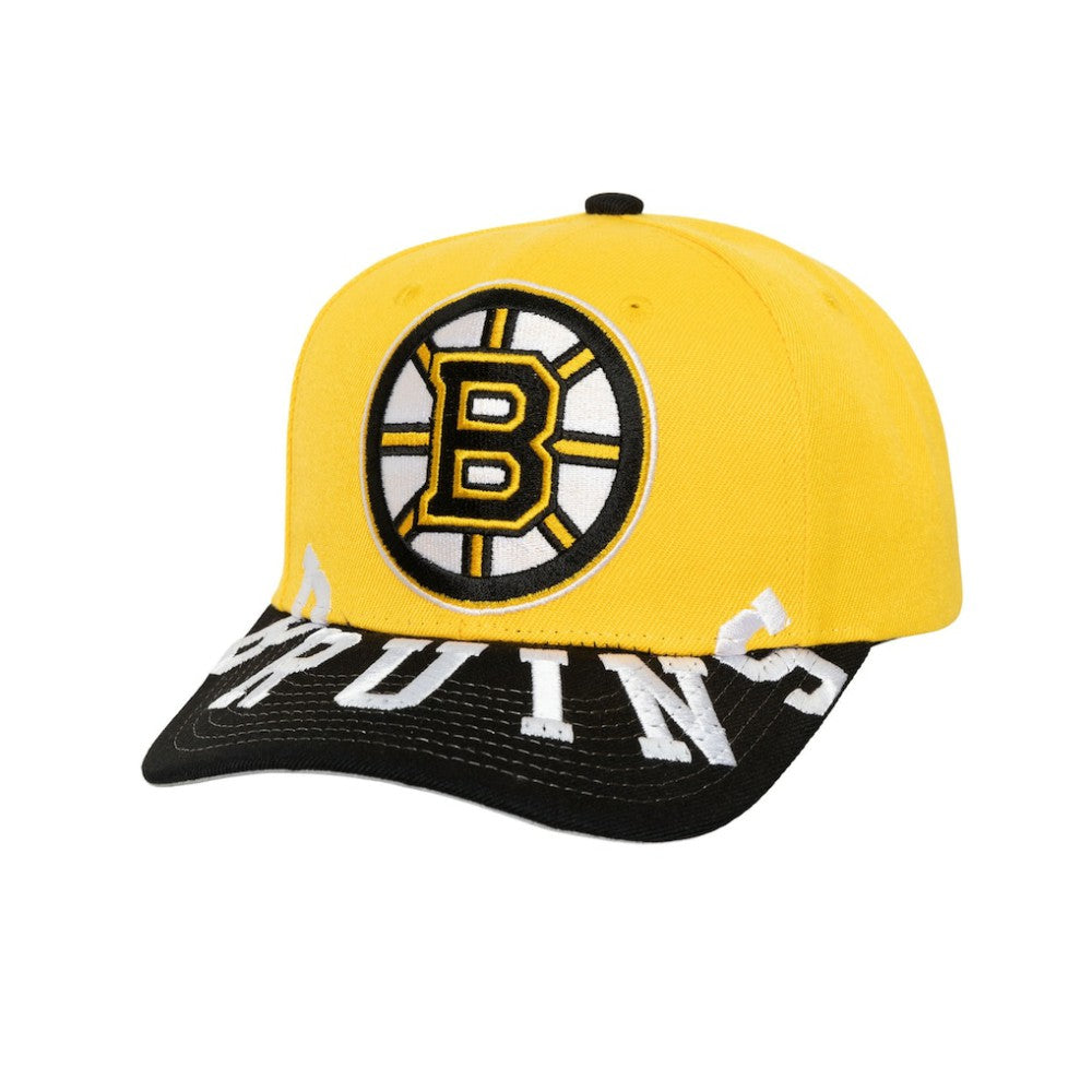 Boston Bruins Mitchell & Ness Underarch Two-Tone Pro Crown Snapback Hat - Gold/Black | US 201994432