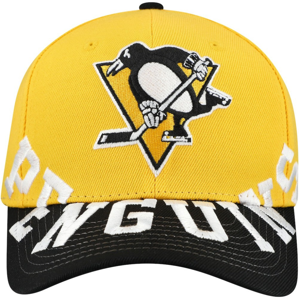Pittsburgh Penguins Mitchell & Ness Underarch Two-Tone Pro Crown Snapback Hat - Gold/Black | US 201994438