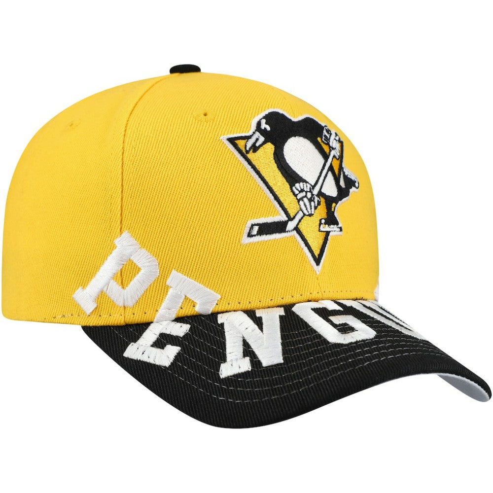 Pittsburgh Penguins Mitchell & Ness Underarch Two-Tone Pro Crown Snapback Hat - Gold/Black | US 201994438