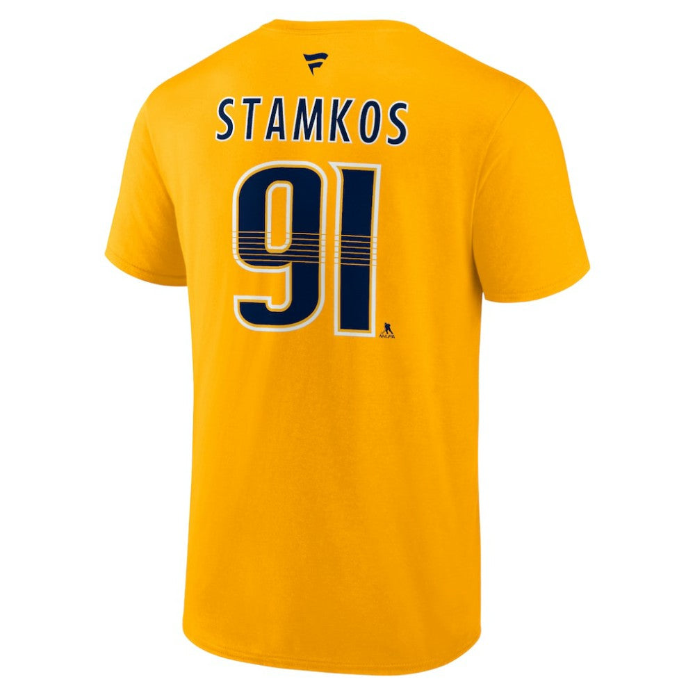 Steven Stamkos Nashville Predators Fanatics Authentic Stack Name & Number T-Shirt - Gold | US 201994515