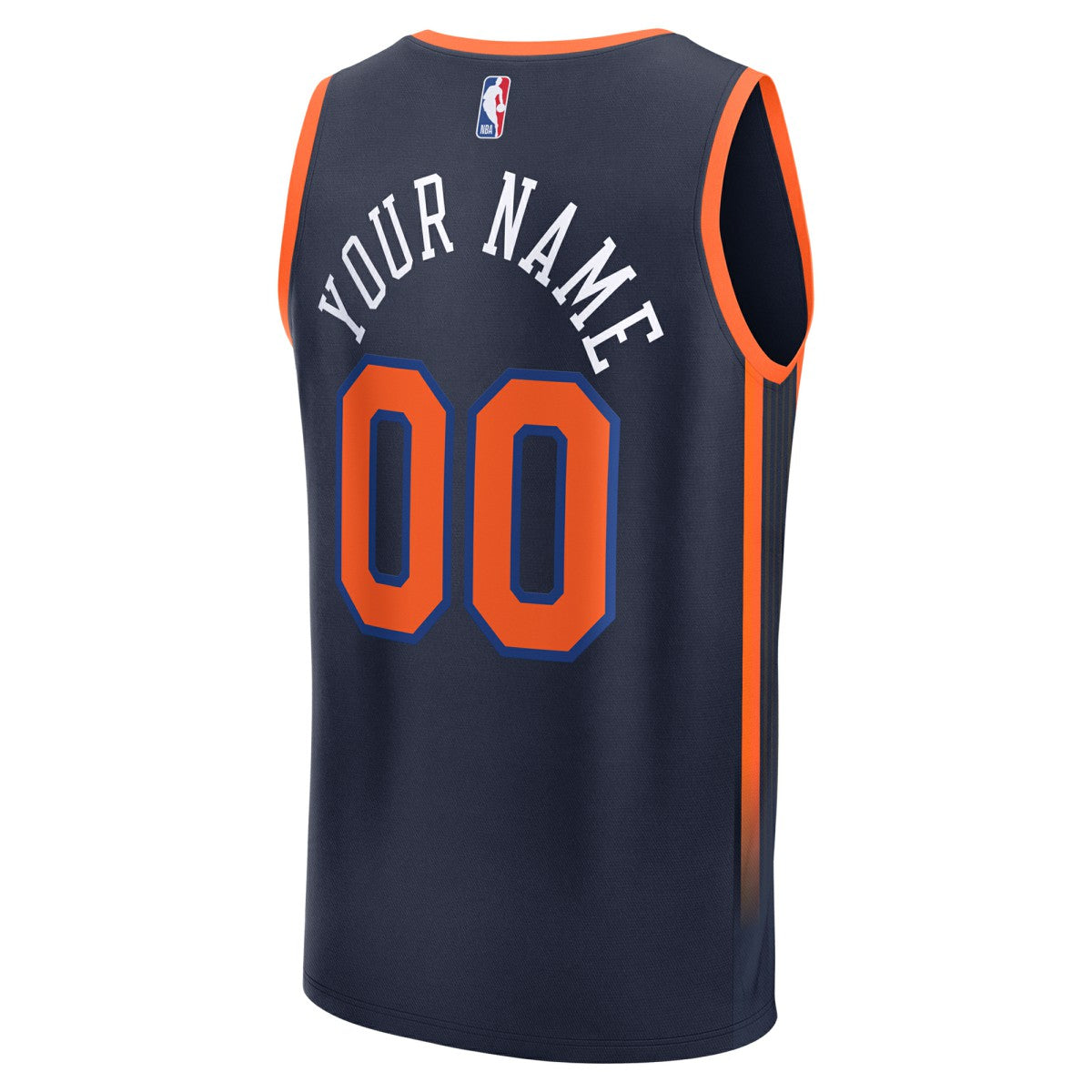 New York Knicks Fast Break Custom Jersey Statement Edition Navy - Fanatics