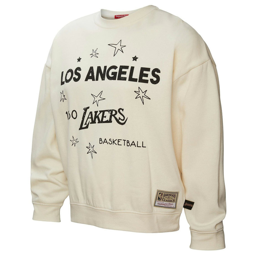 Los Angeles Lakers Women's Hardwood Classics Pullover Sweatshirt Gold - Mitchell & Ness