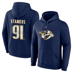 Steven Stamkos Nashville Predators Fanatics Authentic Stack Name & Number Tri-Blend Pullover Hoodie - Navy | US 201994667