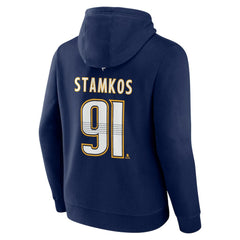 Steven Stamkos Nashville Predators Fanatics Authentic Stack Name & Number Tri-Blend Pullover Hoodie - Navy | US 201994667