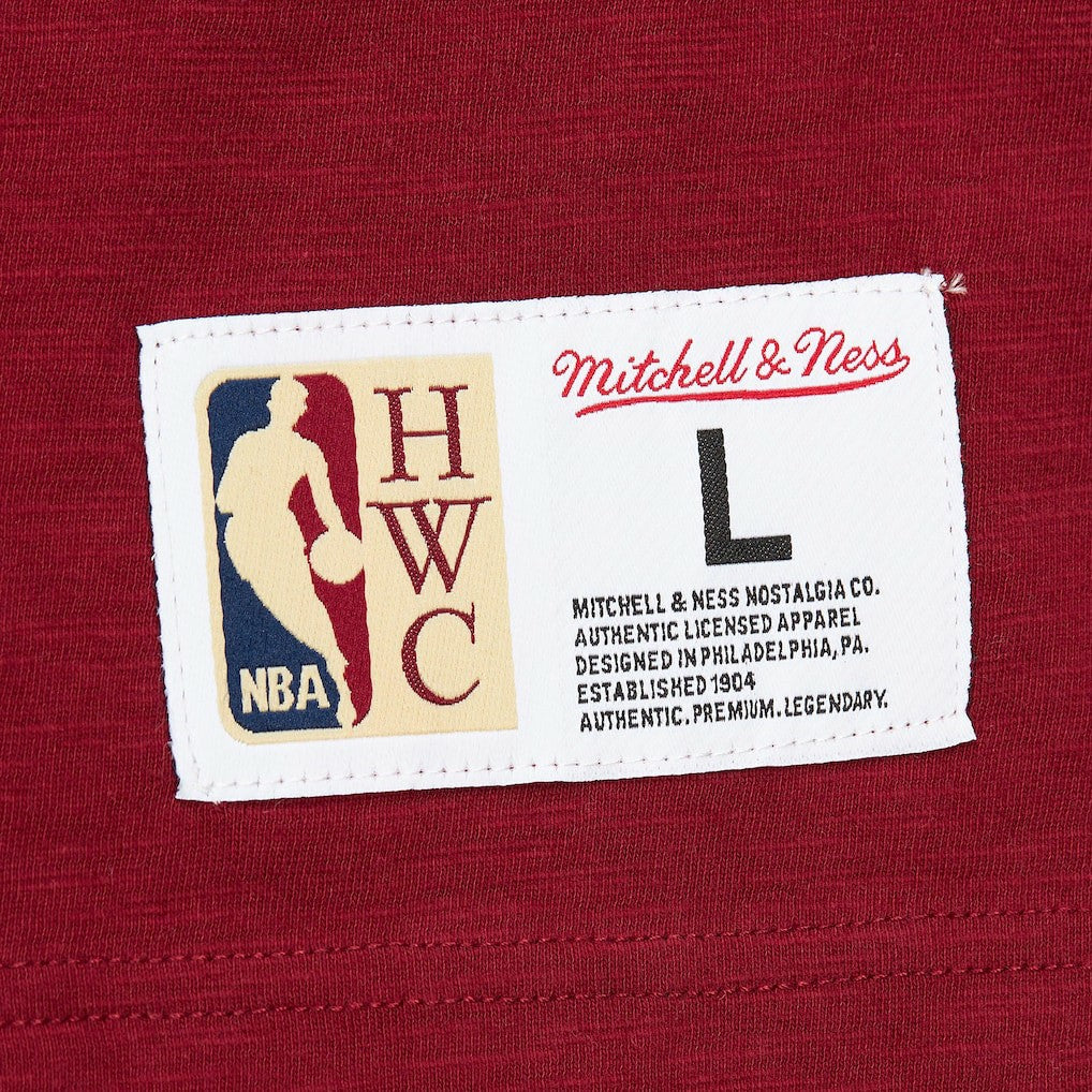 Cleveland Cavaliers Hardwood Classics Felt Applique Slub T-Shirt Wine - Mitchell & Ness