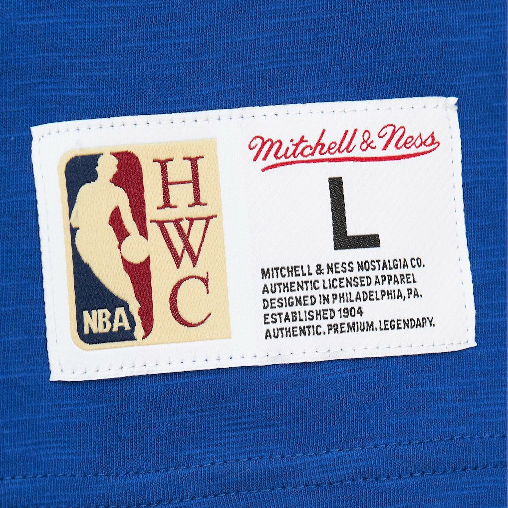 Denver Nuggets Hardwood Classics Felt Applique Slub T-Shirt Royal - Mitchell & Ness outlet