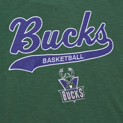 Milwaukee Bucks Hardwood Classics Felt Applique Slub T-Shirt Green - Mitchell & Ness outlet