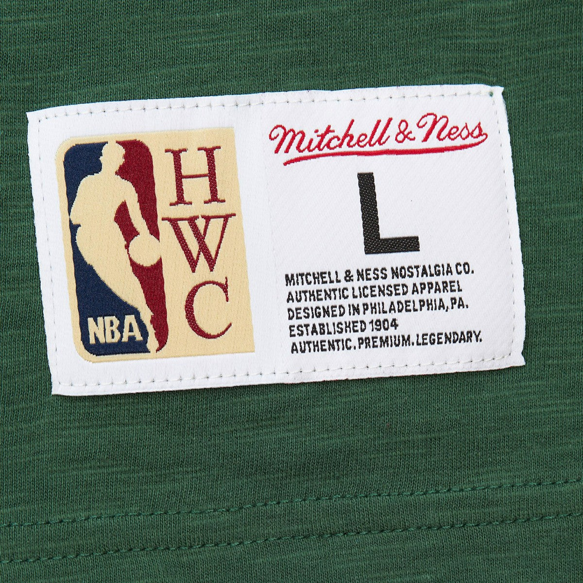Milwaukee Bucks Hardwood Classics Felt Applique Slub T-Shirt Green - Mitchell & Ness outlet
