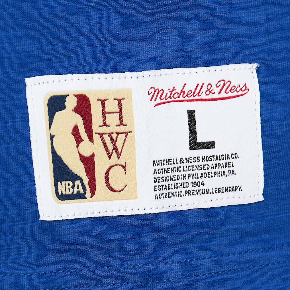 Minnesota Timberwolves Hardwood Classics Felt Applique Slub T-Shirt Blue - Mitchell & Ness