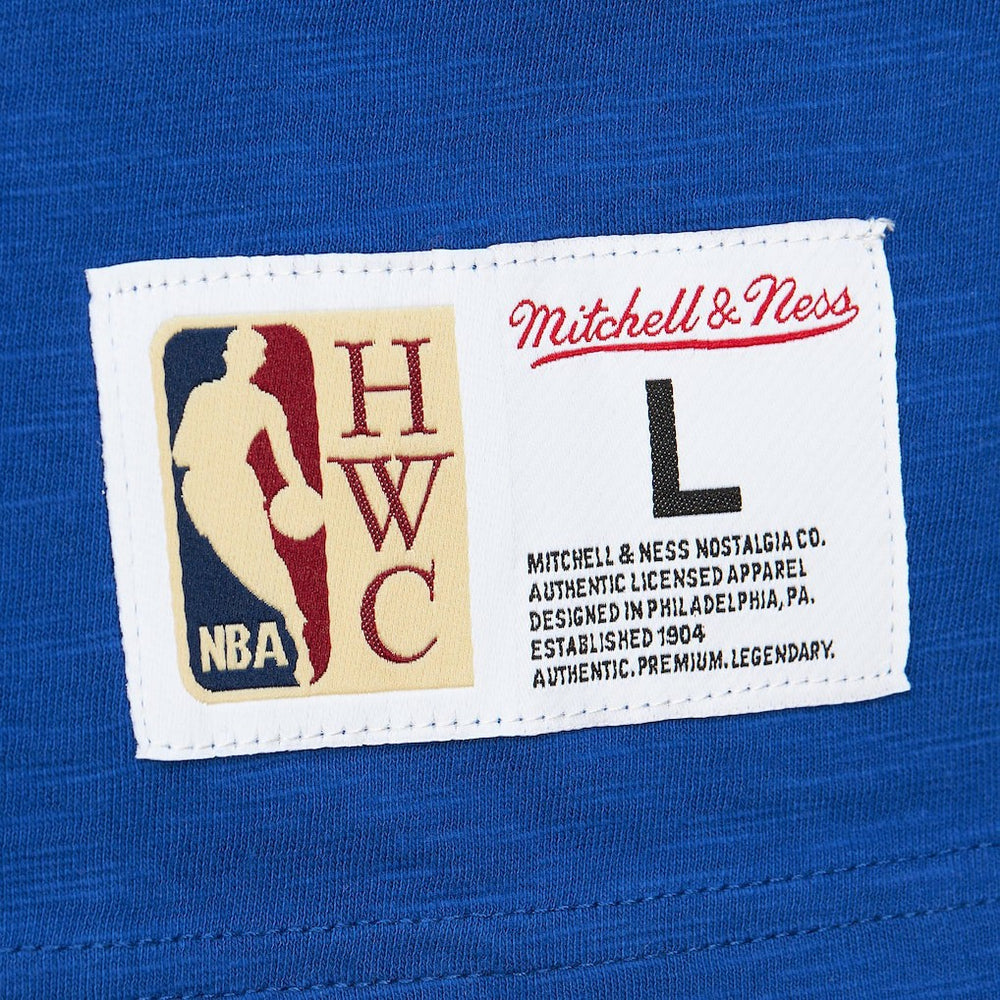 Minnesota Timberwolves Hardwood Classics Felt Applique Slub T-Shirt Blue - Mitchell & Ness
